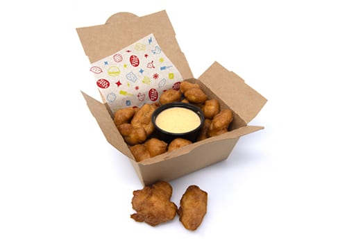 Chicken Nuggz in a Box with dipping sauce