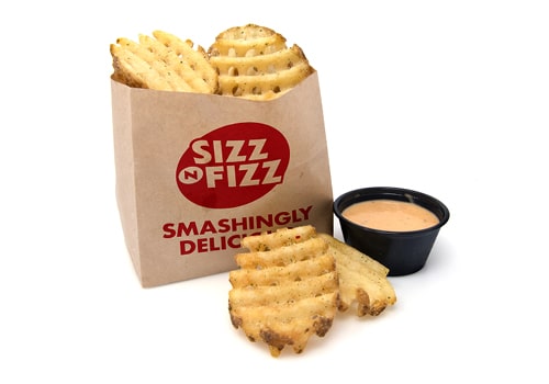 Waffle Fries with Sizzy Sauce